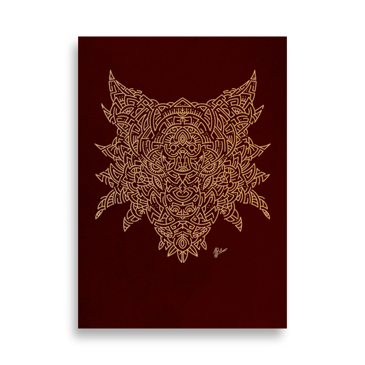 Tyger - Fractal and Lines - Poster/Print