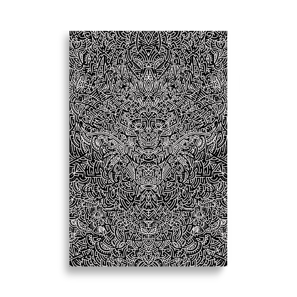 The Year of the Dragon - Fractal and Lines - Poster/Print