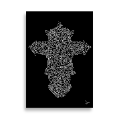 Sacred Cross - Fractal and Lines - Poster/Print *Limited Edition*