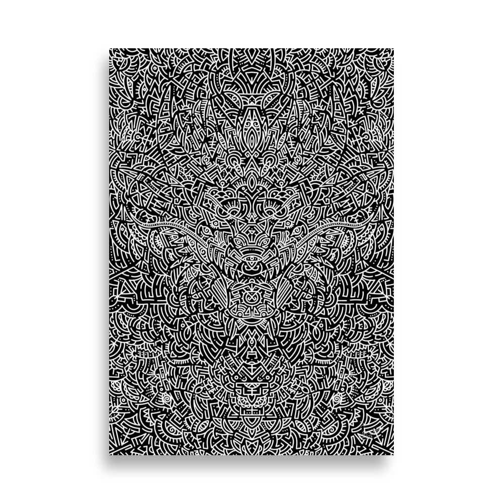 The Year of the Dragon - Fractal and Lines - Poster/Print