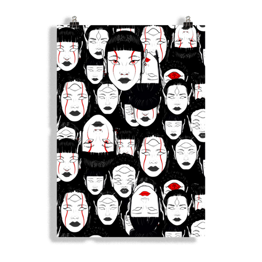 All-Over Faces Poster